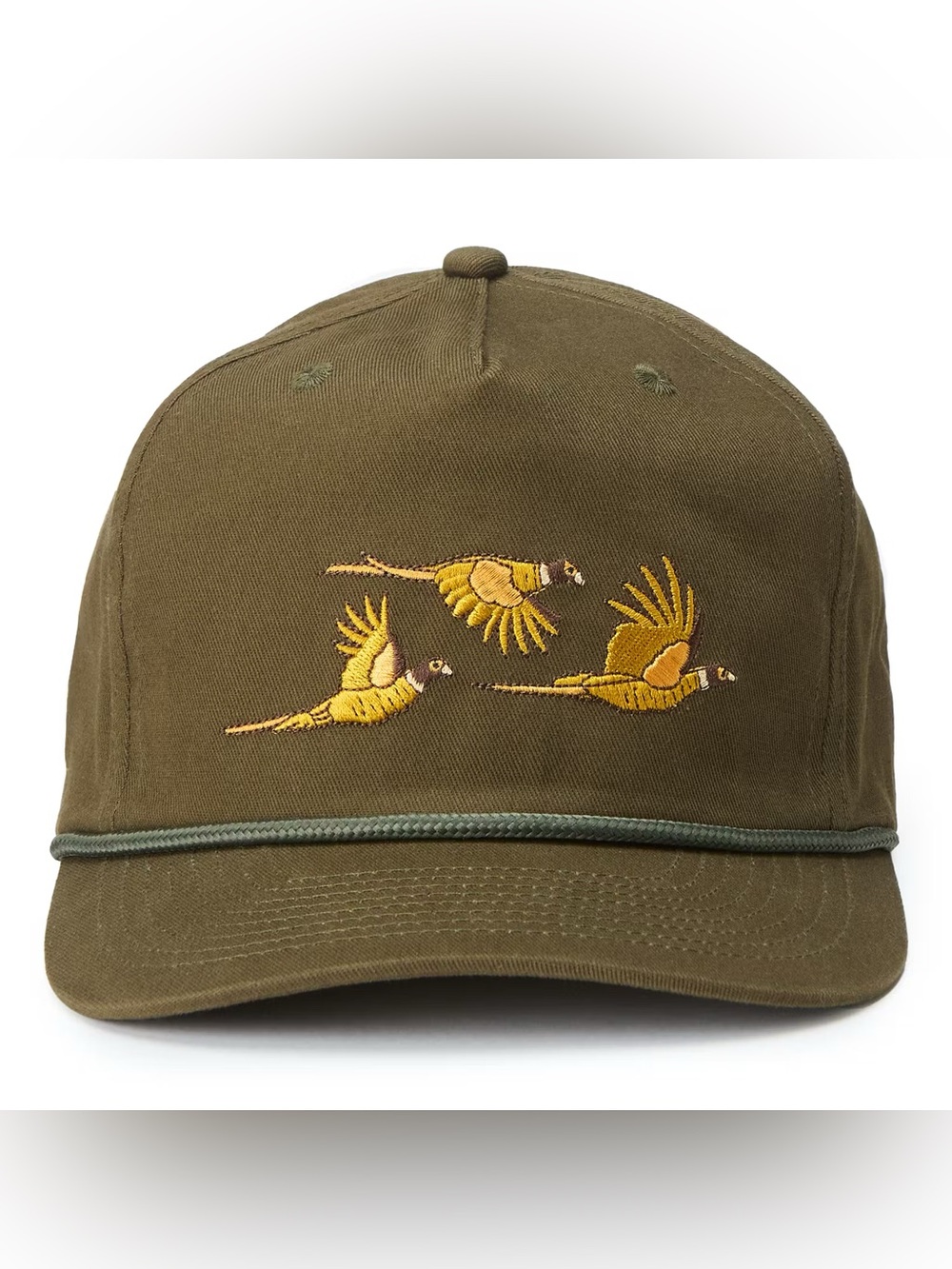 Seager Co. Ruffie Company Snapback Hat in Dark Olive Pheasant